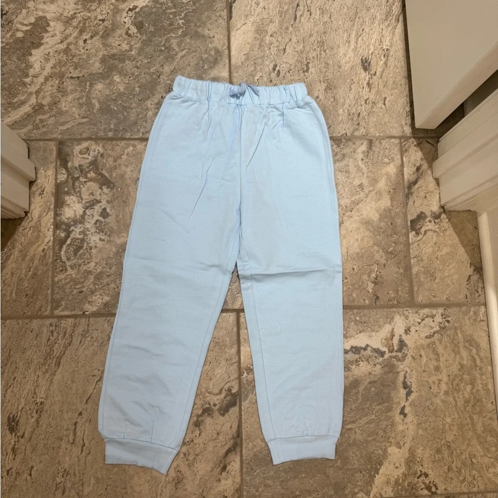 NWT size 6 Classic whimsy pumpkin aplique Blue Jogger set
